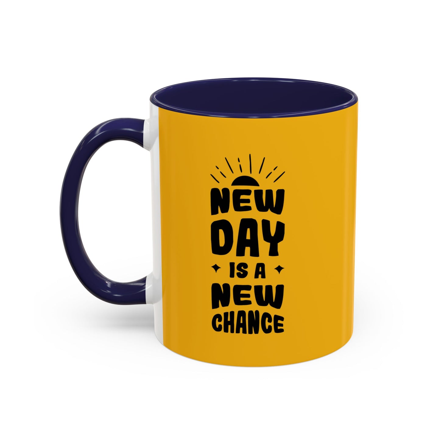 New Day Is A New Change Accent Coffee Mug (11, 15oz)
