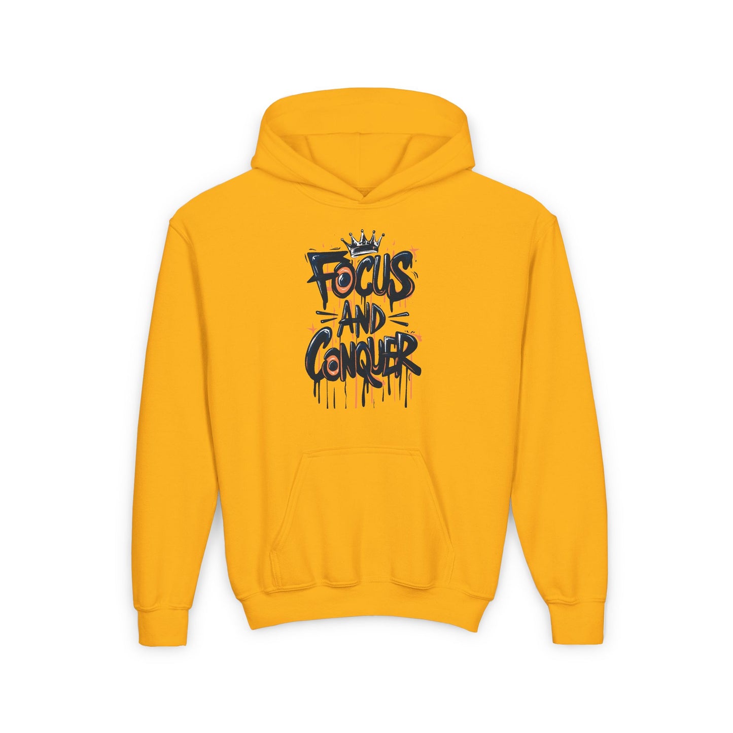 Focus And Conquer Youth Heavy Blend Hooded Sweatshirt