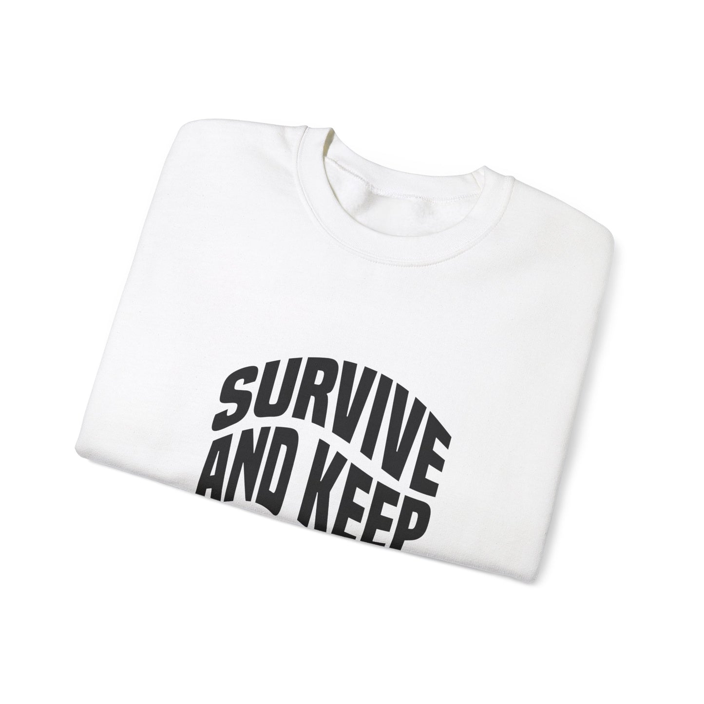 Survive And Keep Strong Unisex Heavy Blend™ Crewneck Sweatshirt