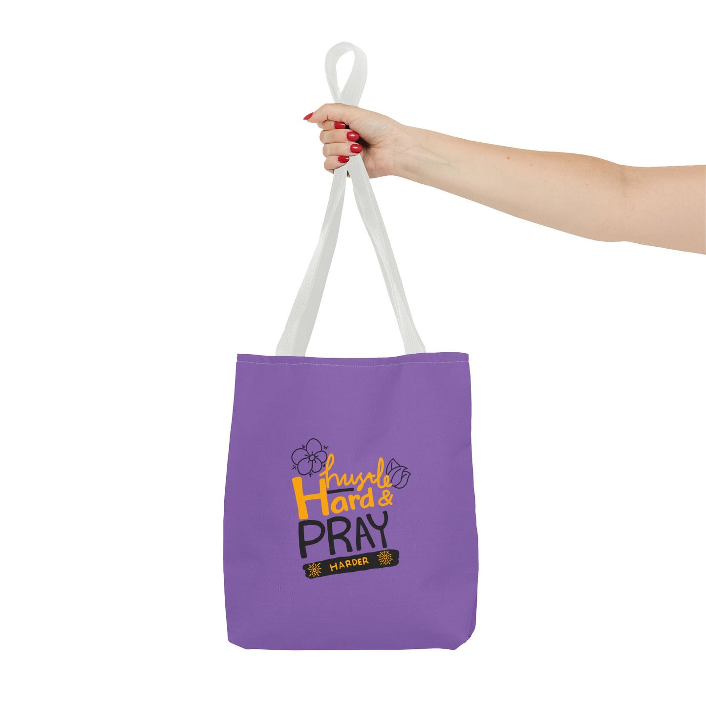 Hustle Hard And Pray Harder Tote Bag (AOP)