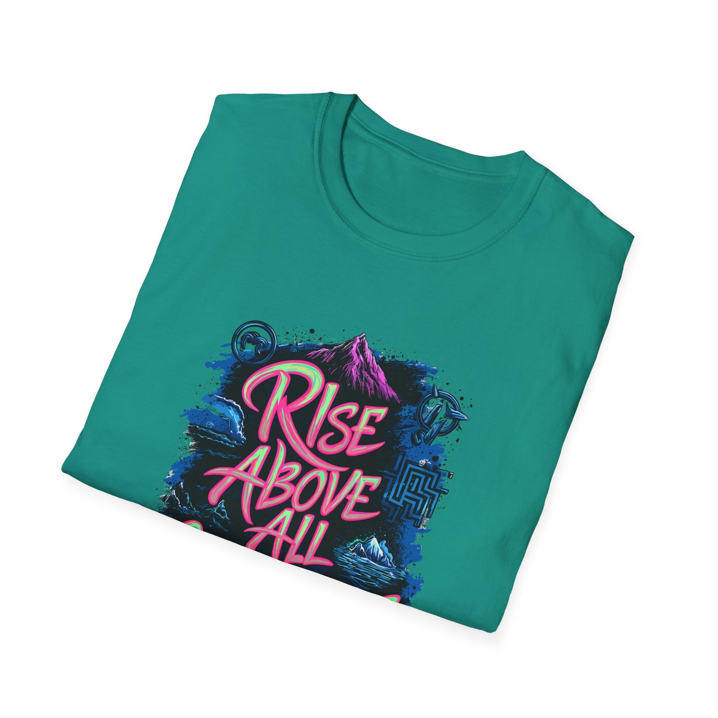 Rise Above All Challenges Unisex Softstyle T-Shirt