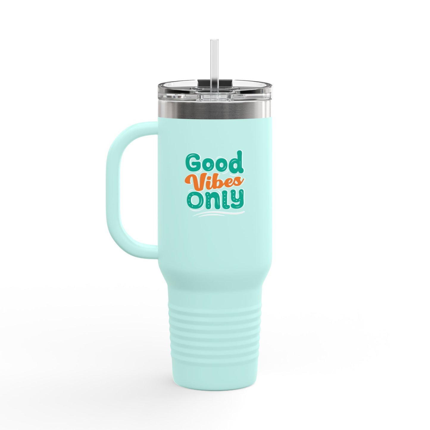 Good Vides Only Insulated Travel Mug, 40oz