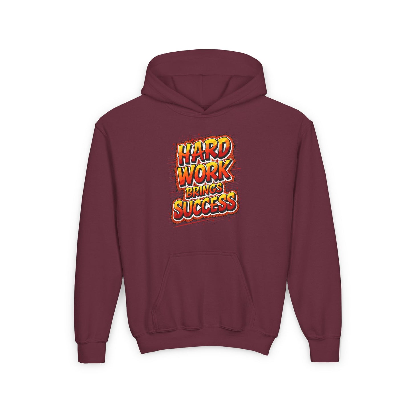 Hard Work Brings Success Youth Heavy Blend Hooded Sweatshirt