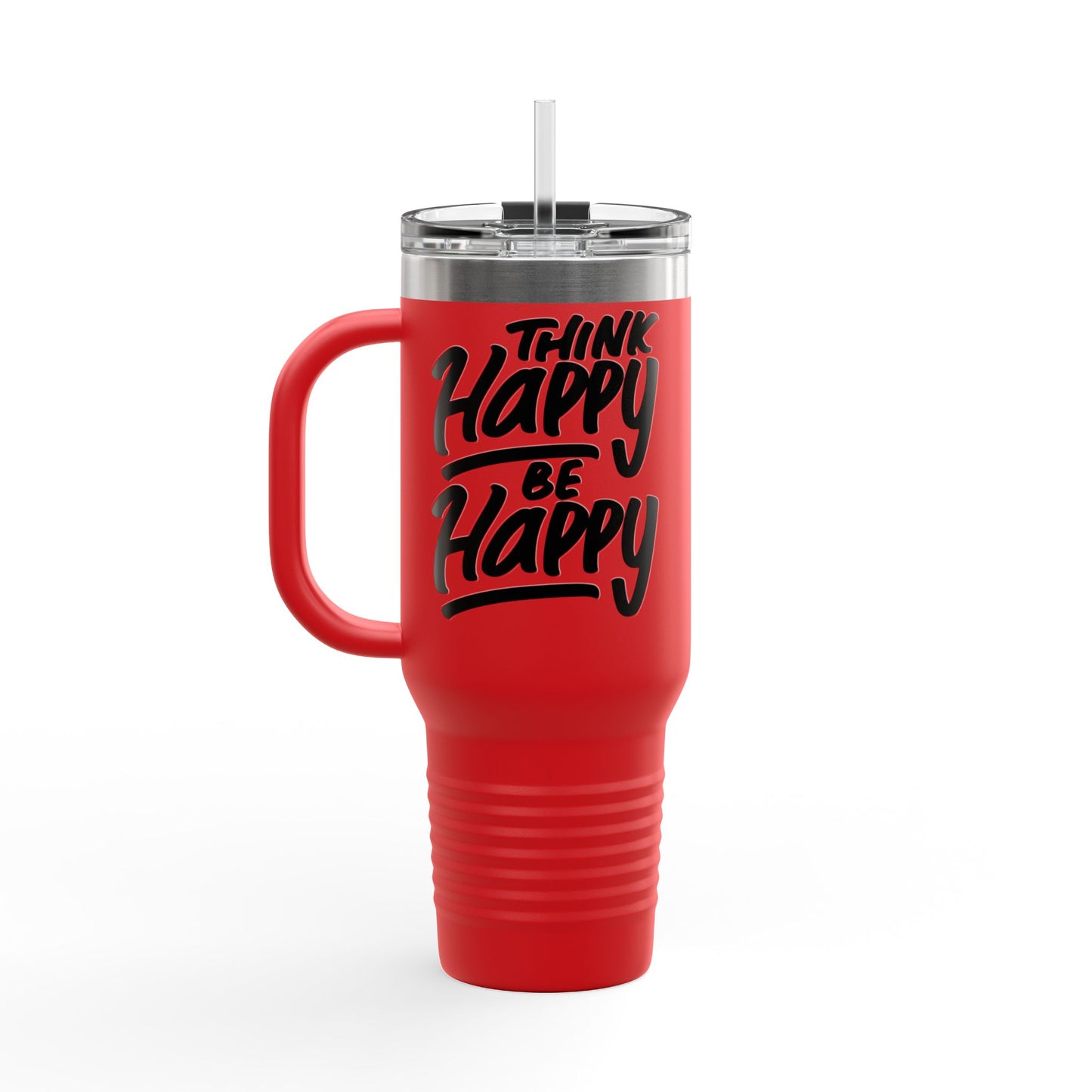 Think Happy Be Happy Insulated Travel Mug, 40oz