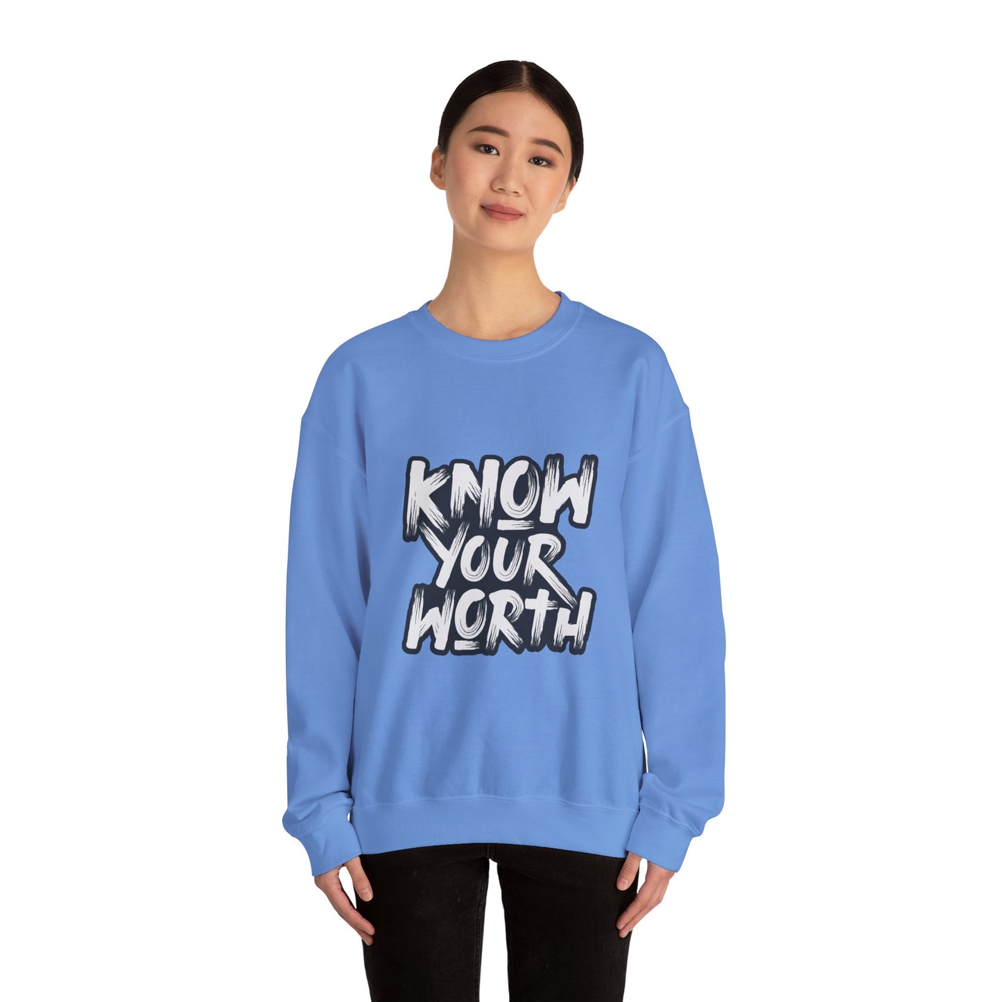 Know Your Worth Unisex Heavy Blend™ Crewneck Sweatshirt