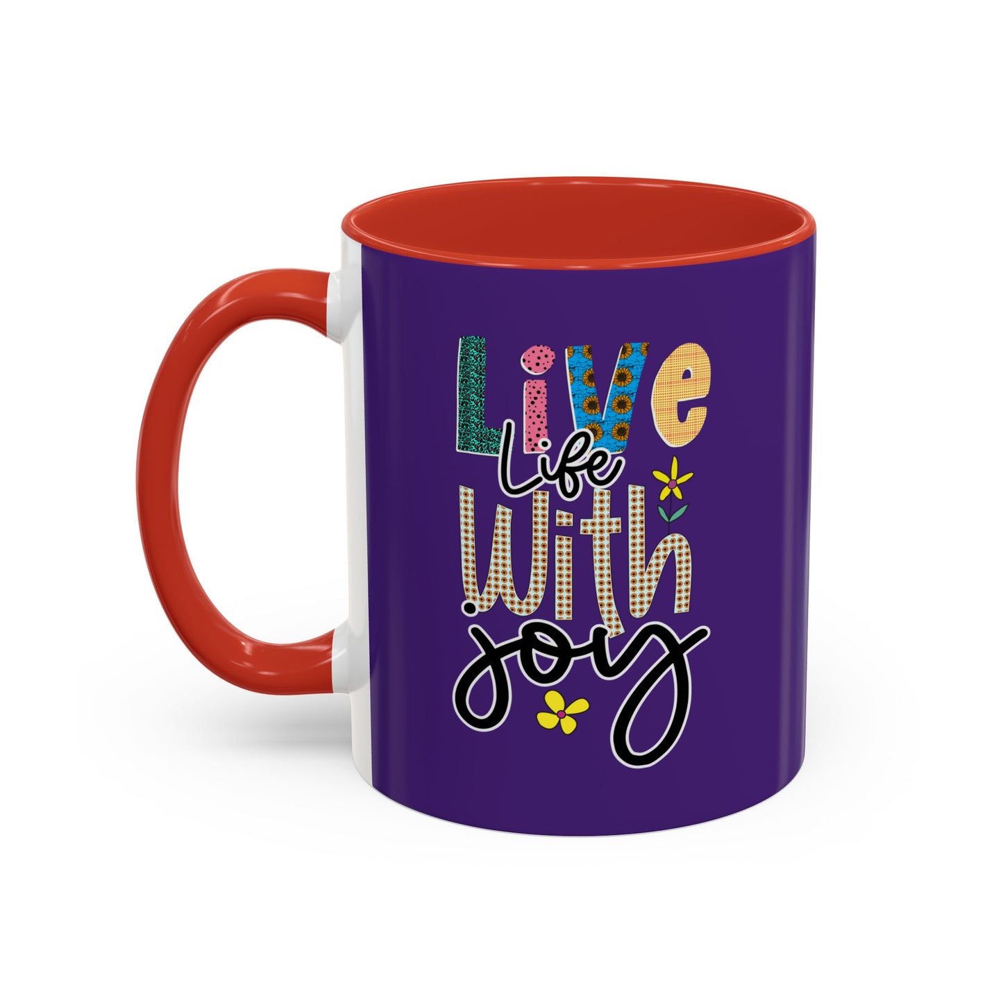 Live Life With Joy Accent Coffee Mug (11, 15oz)