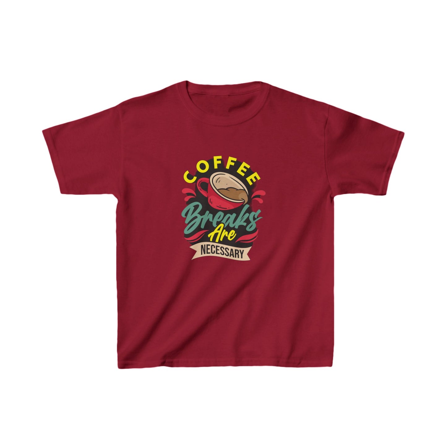 Coffee Breaks Are Necessary Kids Heavy Cotton™ Tee