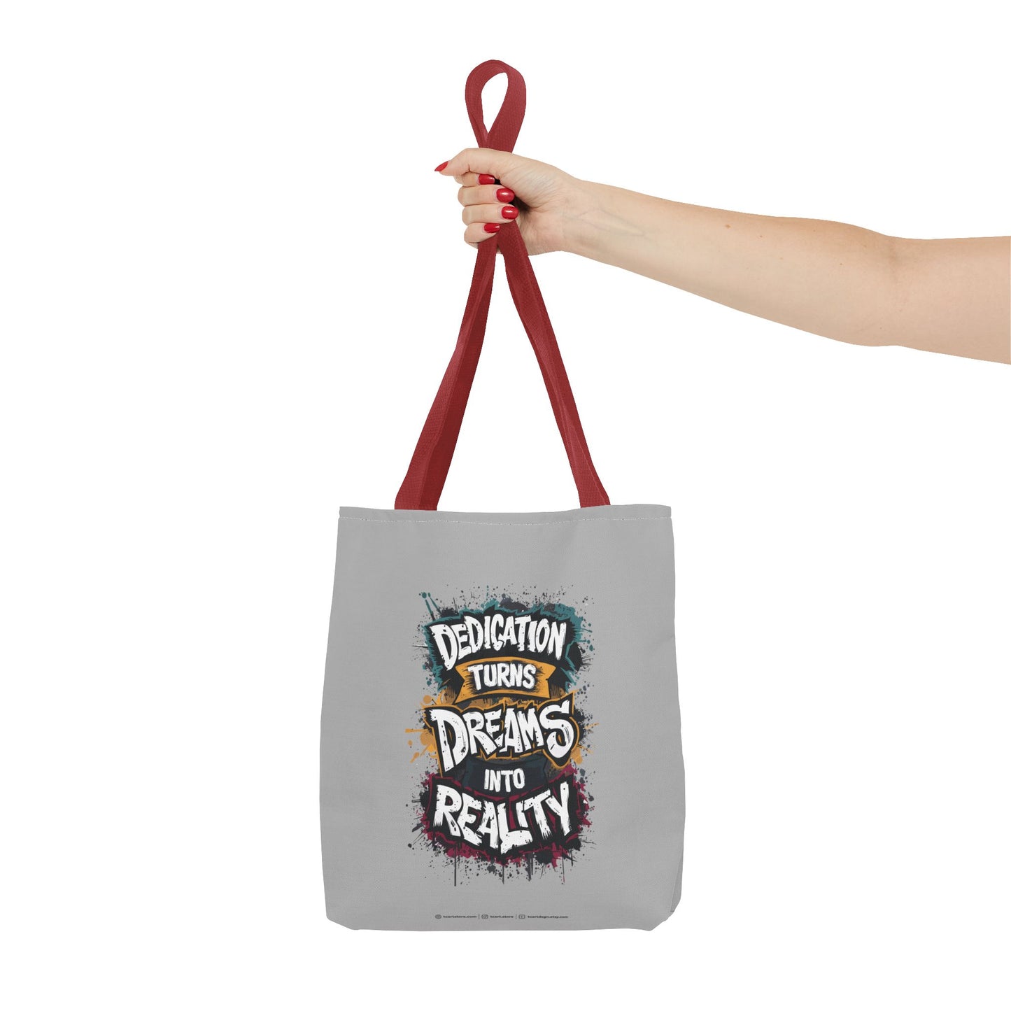 Dedication Turns Dreams Into Reality Tote Bag (AOP)