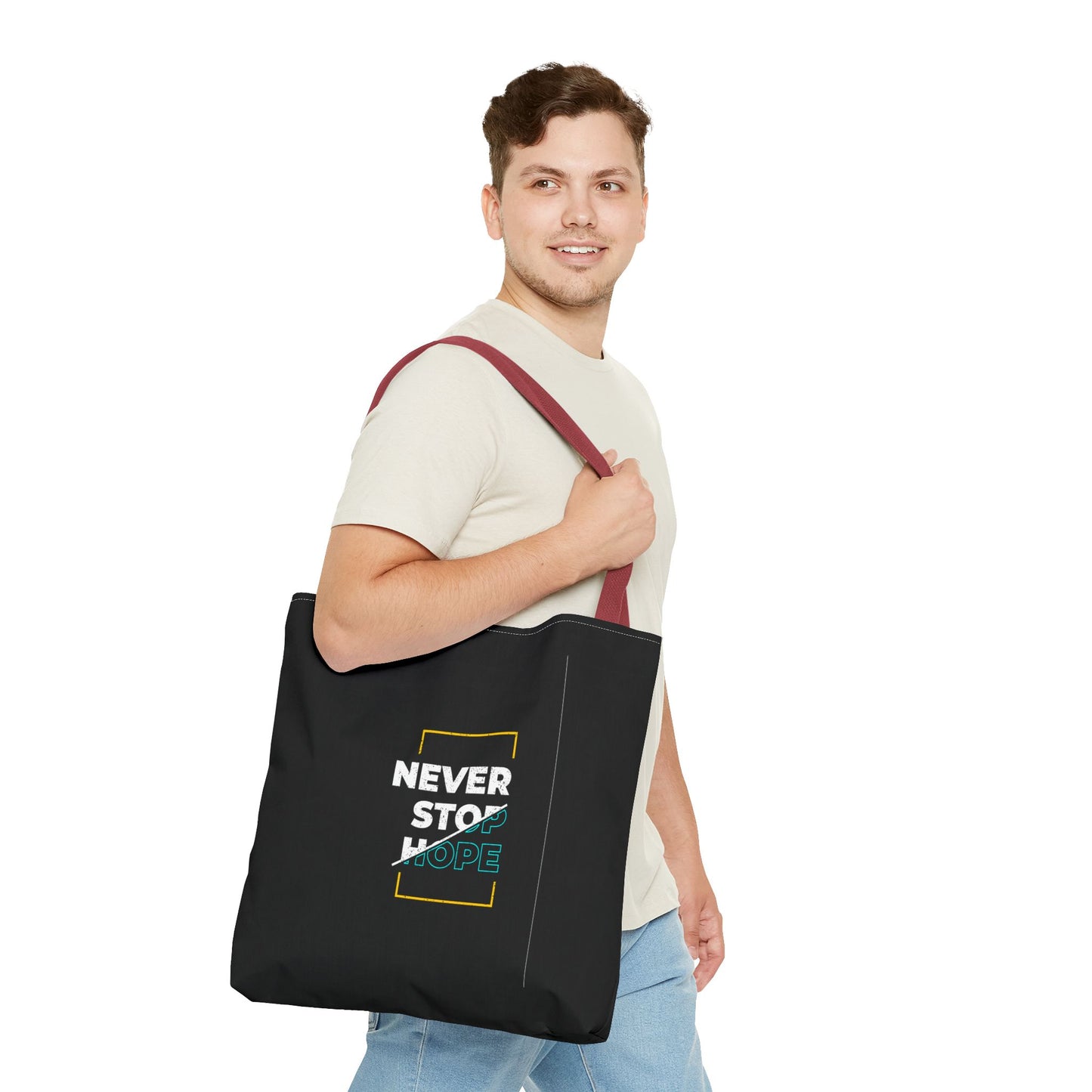 Never Stop Hope Tote Bag (AOP)