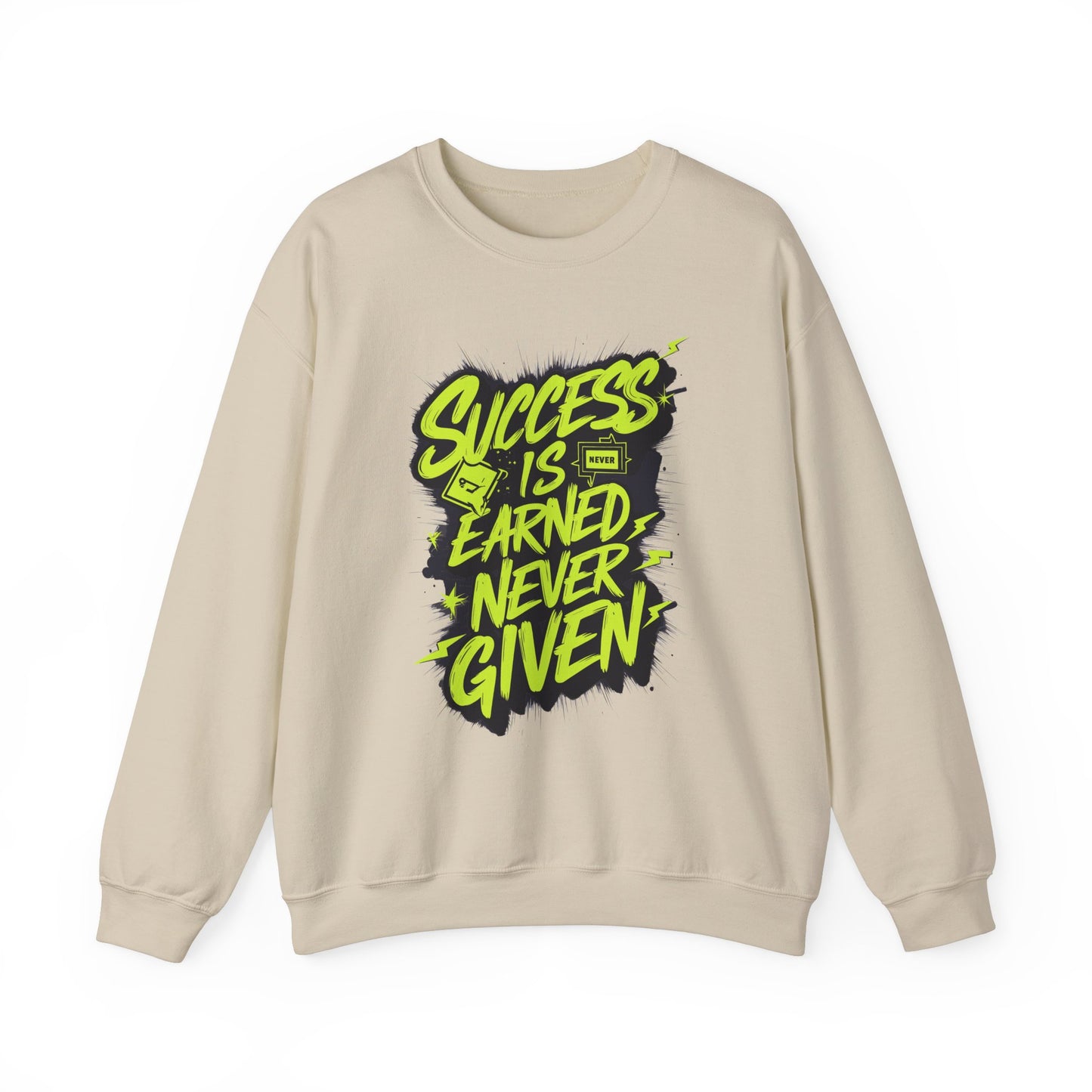Success Is Never Earned Never Given Unisex Heavy Blend™ Crewneck Sweatshirt
