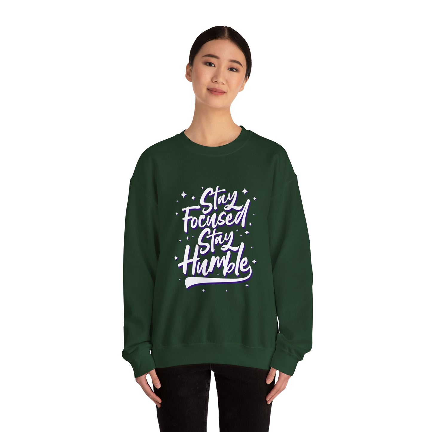 Stay Focused Stay Humble Unisex Heavy Blend™ Crewneck Sweatshirt