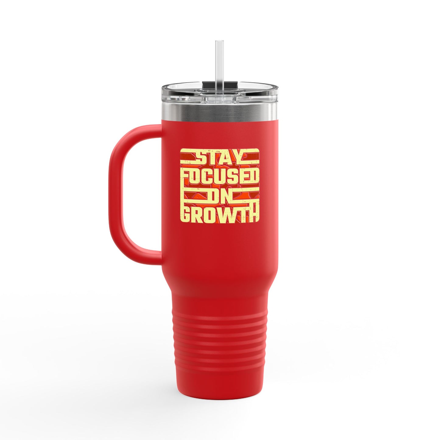 Stay Focused On Growth Insulated Travel Mug, 40oz