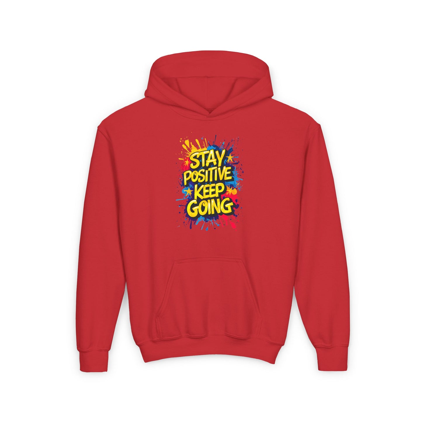 Stay Positive Keep Going Youth Heavy Blend Hooded Sweatshirt