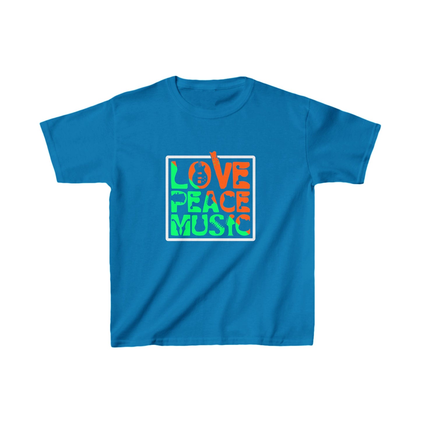Love Peace Music Kids Heavy Cotton™ Tee