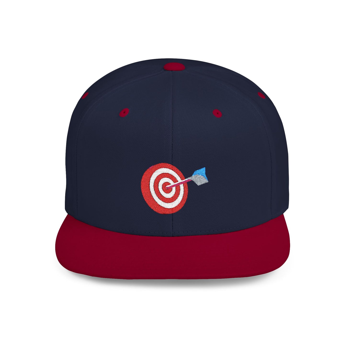 3d Render Arroe Hit The Center Of Target Or Goal Of Success Flat Bill Snapback