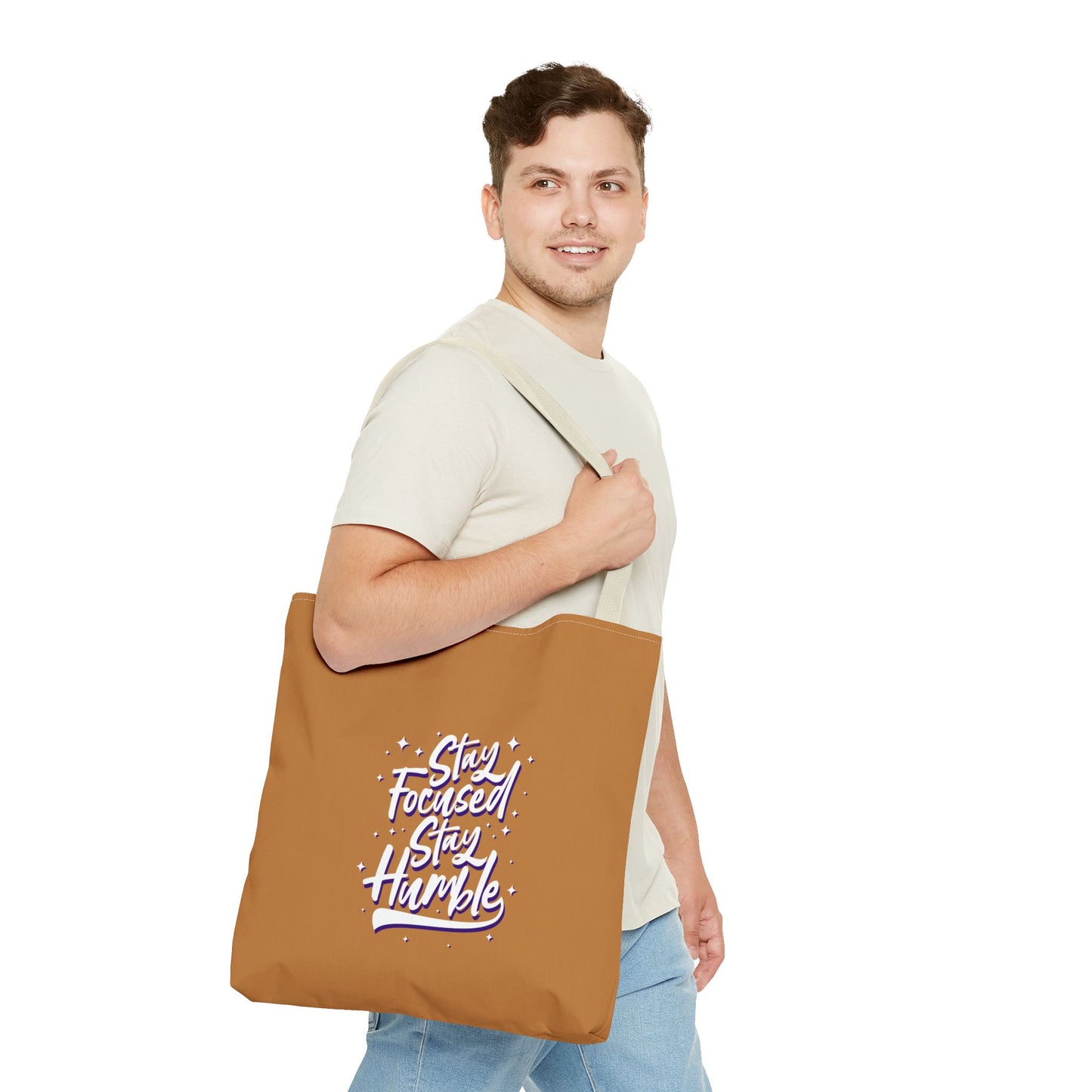 Stay Focused Stay Humble Tote Bag (AOP)
