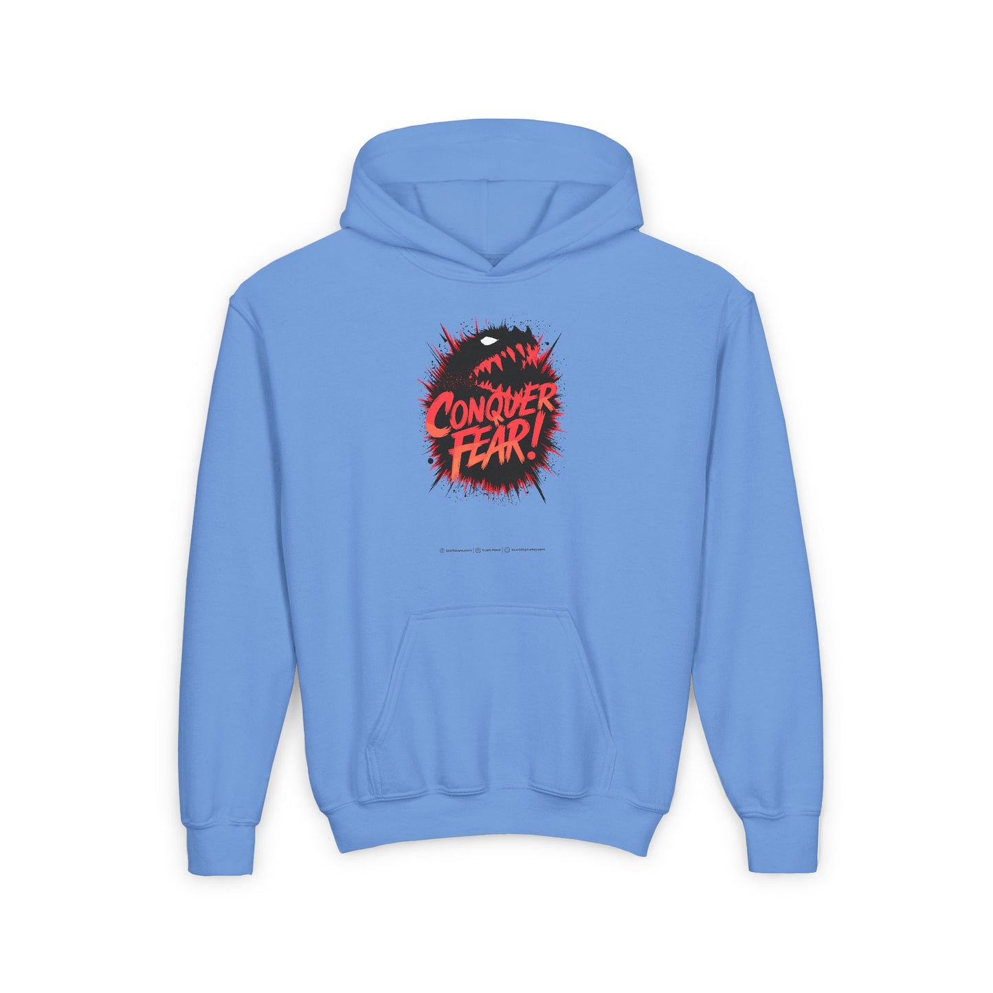 Conquer Fear! Youth Heavy Blend Hooded Sweatshirt