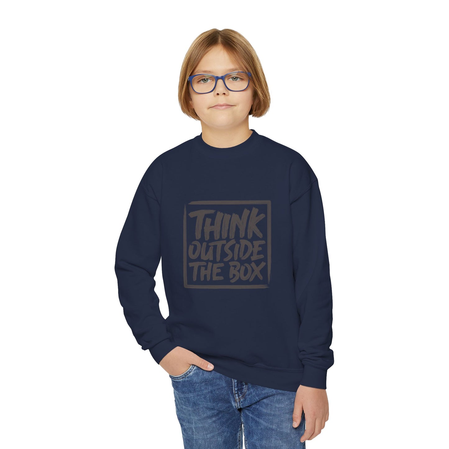 Think Outside The Box Youth Crewneck Sweatshirt