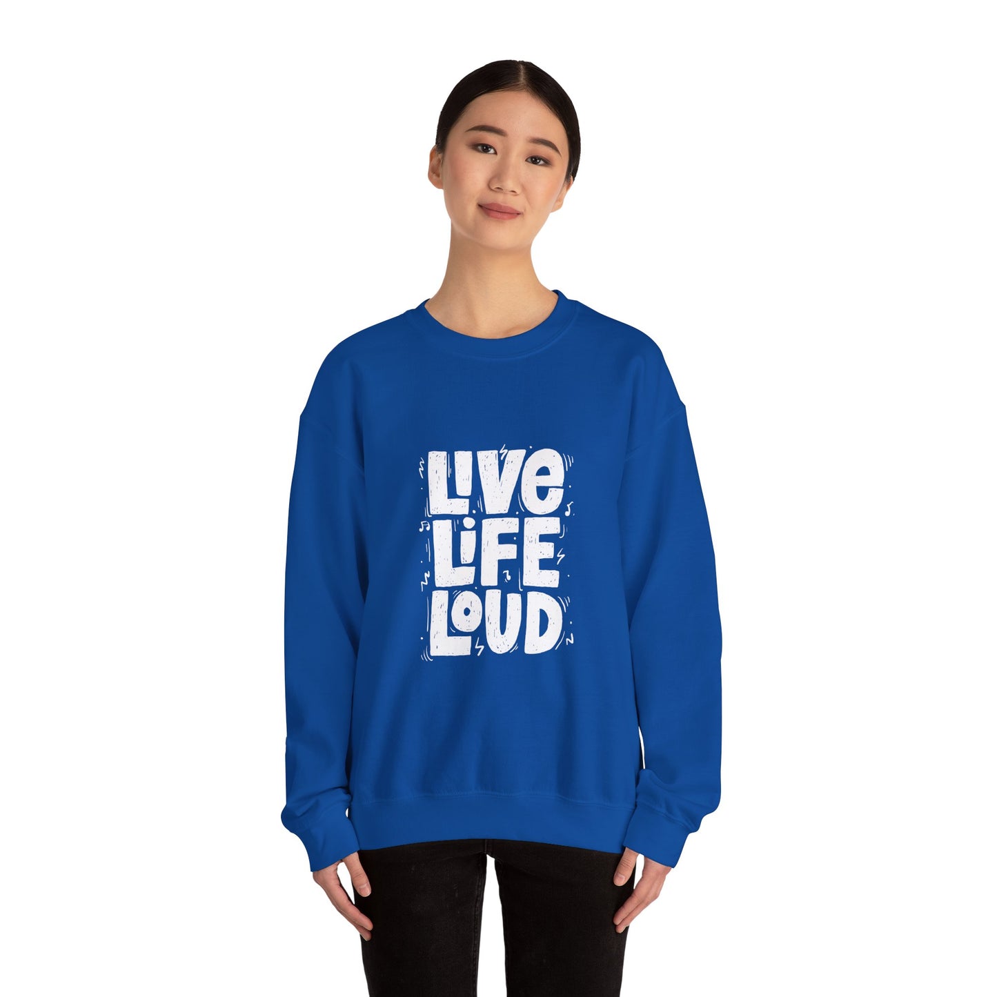 Live Life Loud Unisex Heavy Blend™ Crewneck Sweatshirt