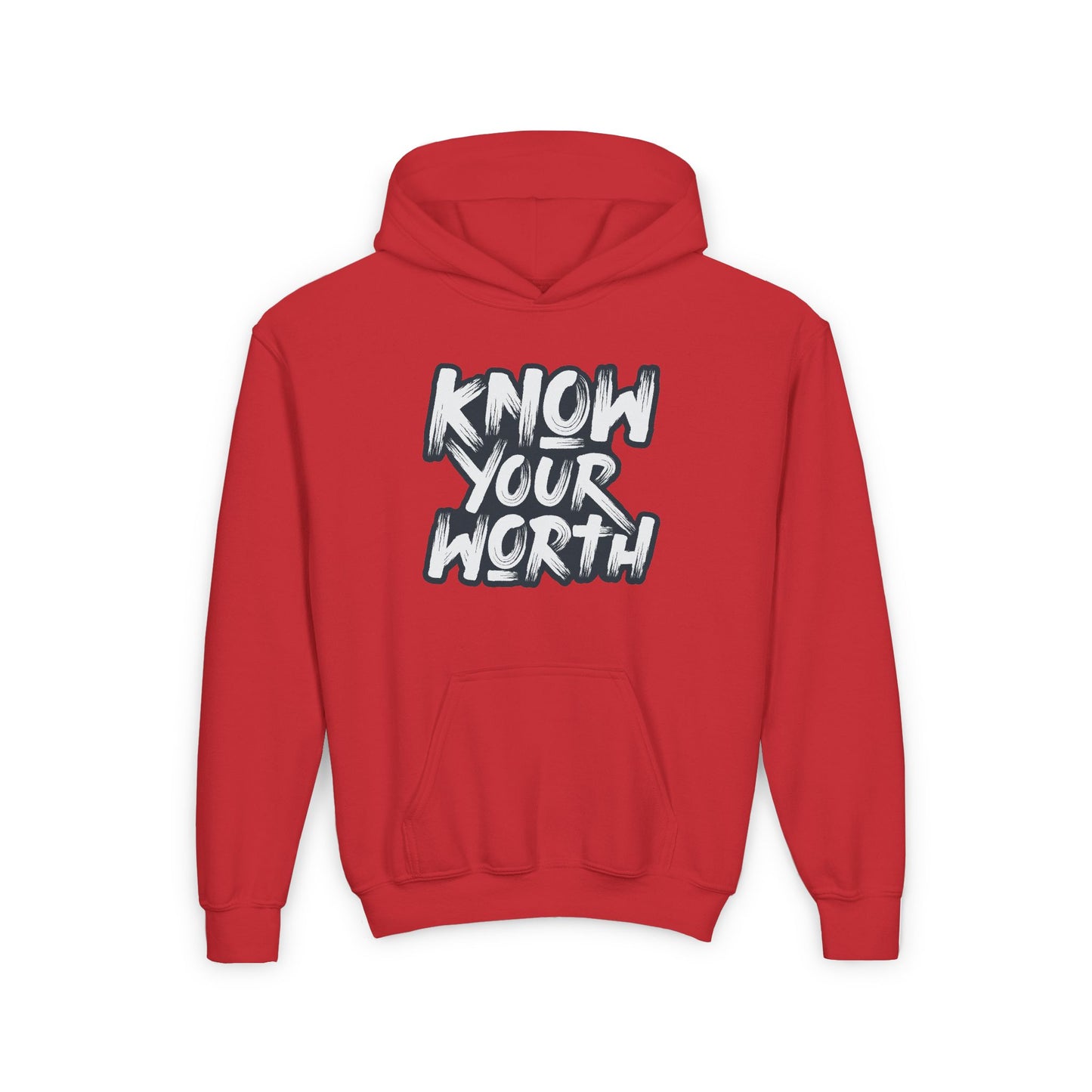 Know Your Worth Youth Heavy Blend Hooded Sweatshirt