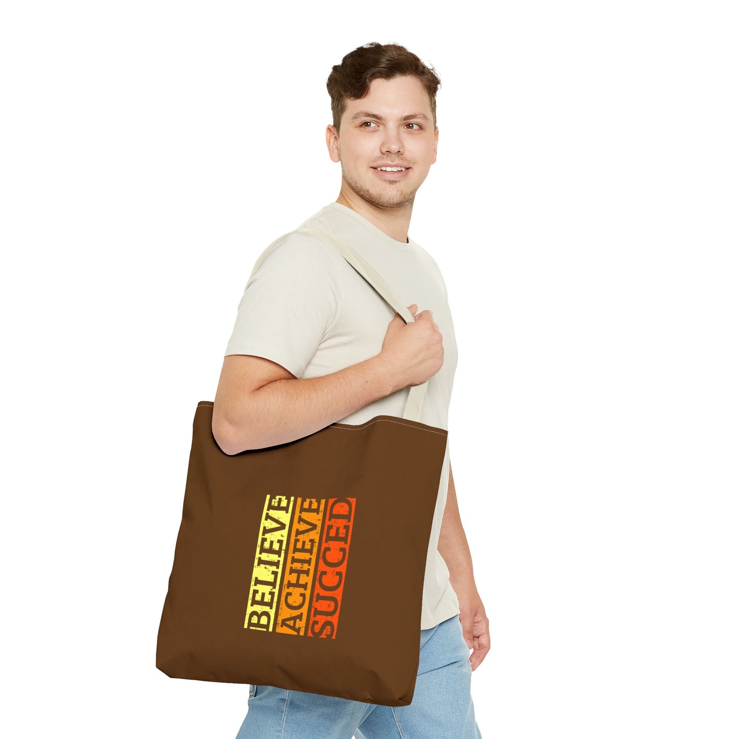 Believe Achieve Succed Tote Bag (AOP)