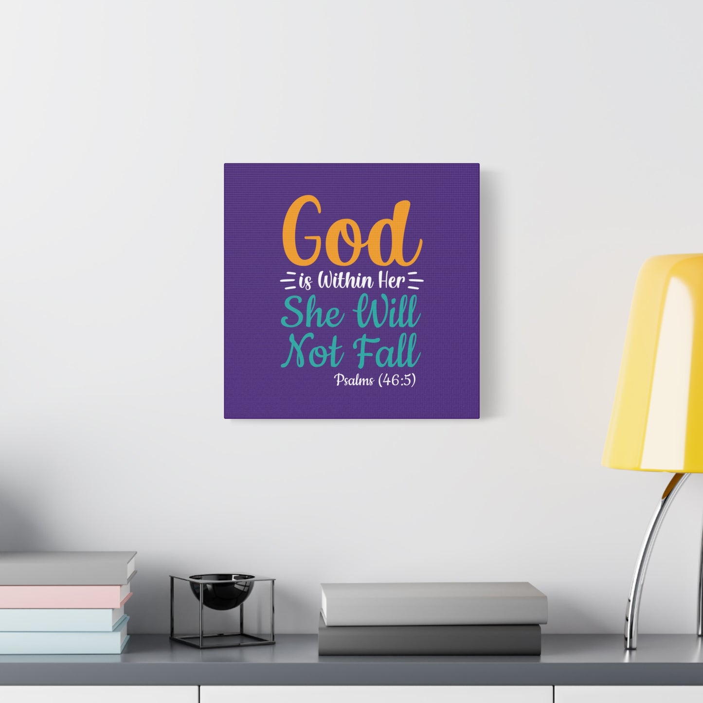 God Is Within Her She Will Not Fall Matte Canvas, Stretched, 1.25"