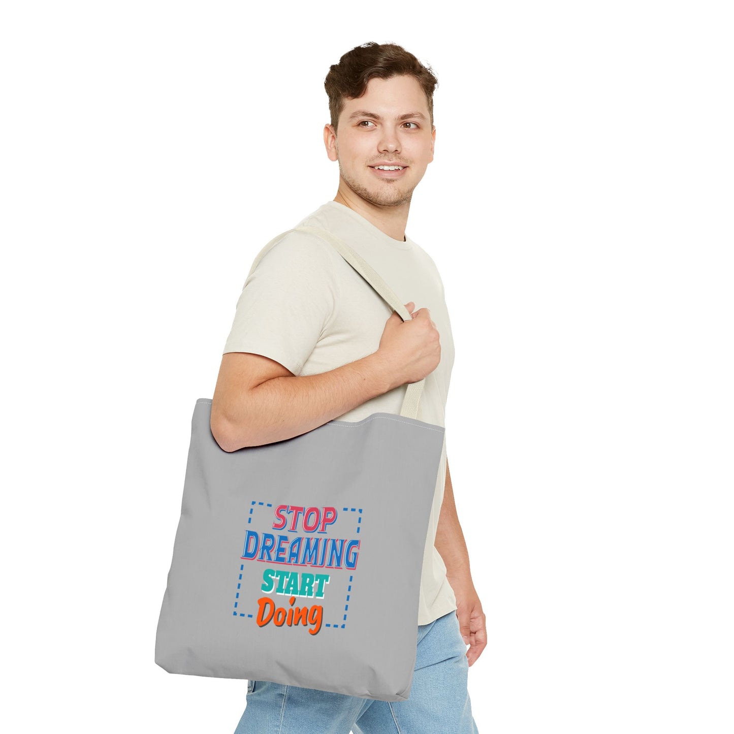Stop Dreaming Start Doing Tote Bag (AOP)