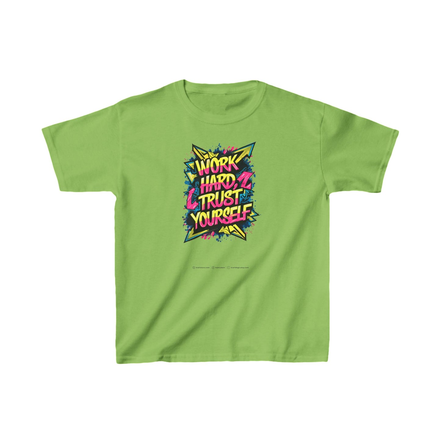 Work Hard Trust Yourself Kids Heavy Cotton™ Tee
