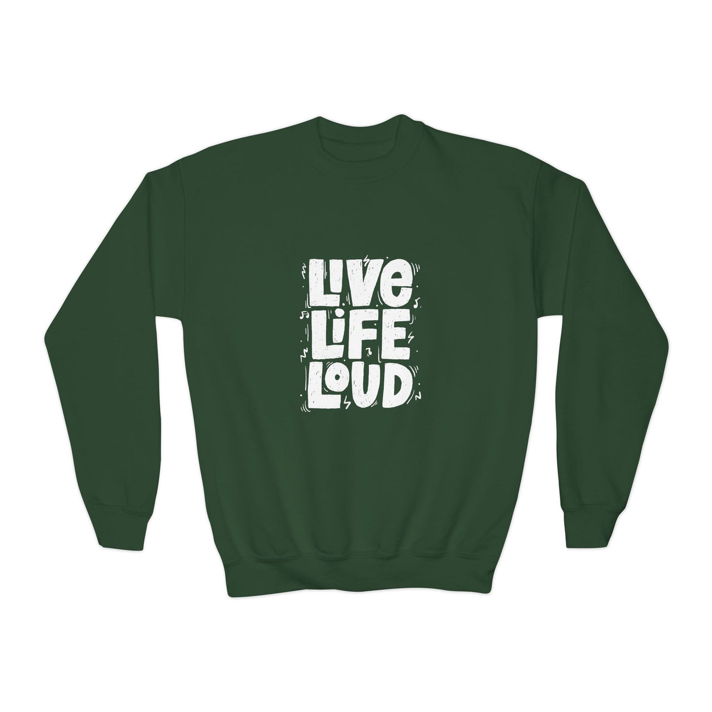 Live Life Loud Youth Crewneck Sweatshirt