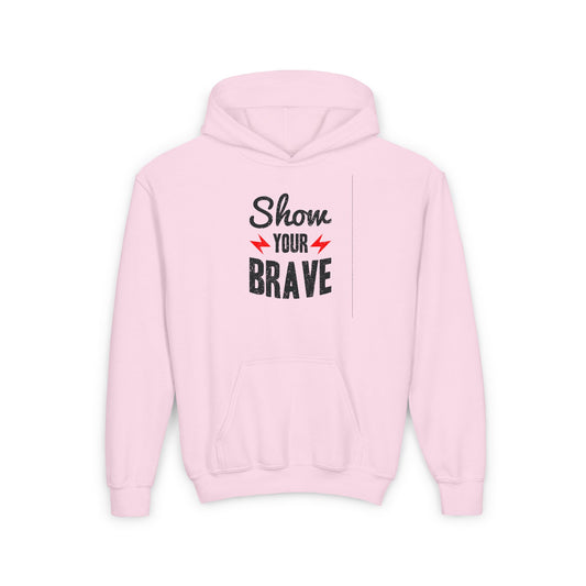 Show Your Brave Youth Heavy Blend Hooded Sweatshirt