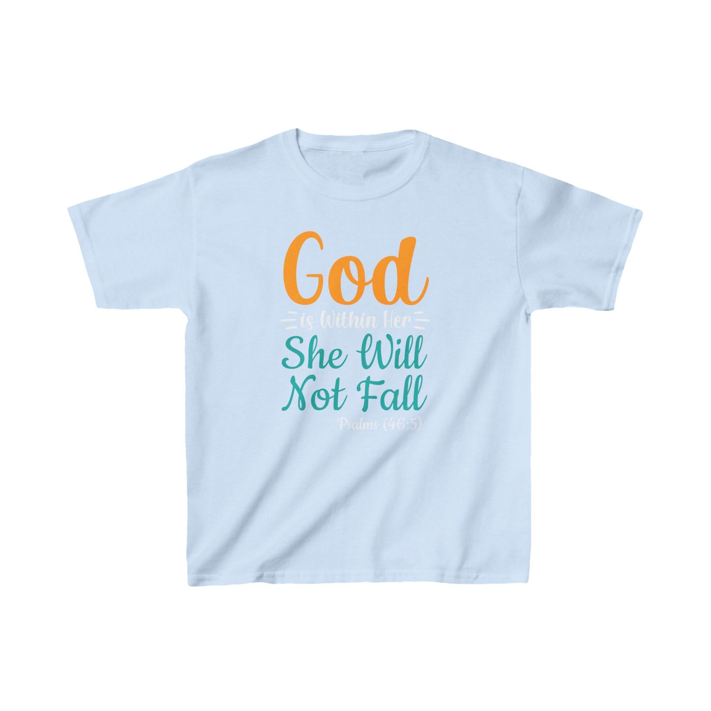 Good Is Within Her She Will Not Fall Kids Heavy Cotton™ Tee