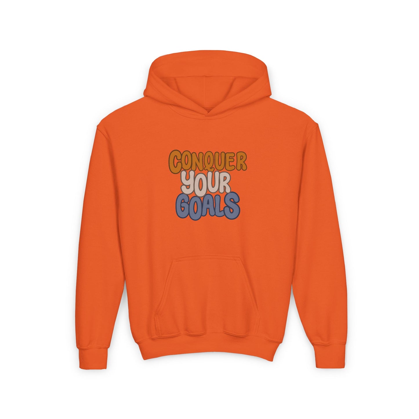 Conquer Your Goals Youth Heavy Blend Hooded Sweatshirt