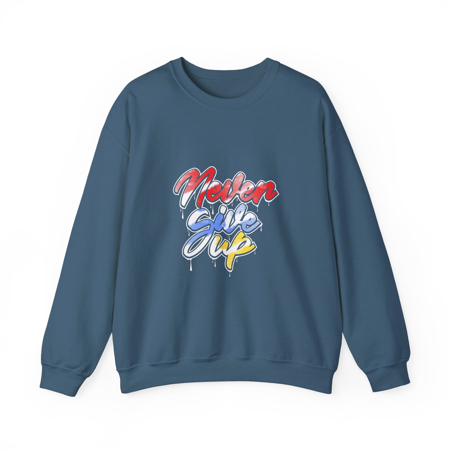 Never Give Up Unisex Heavy Blend™ Crewneck Sweatshirt