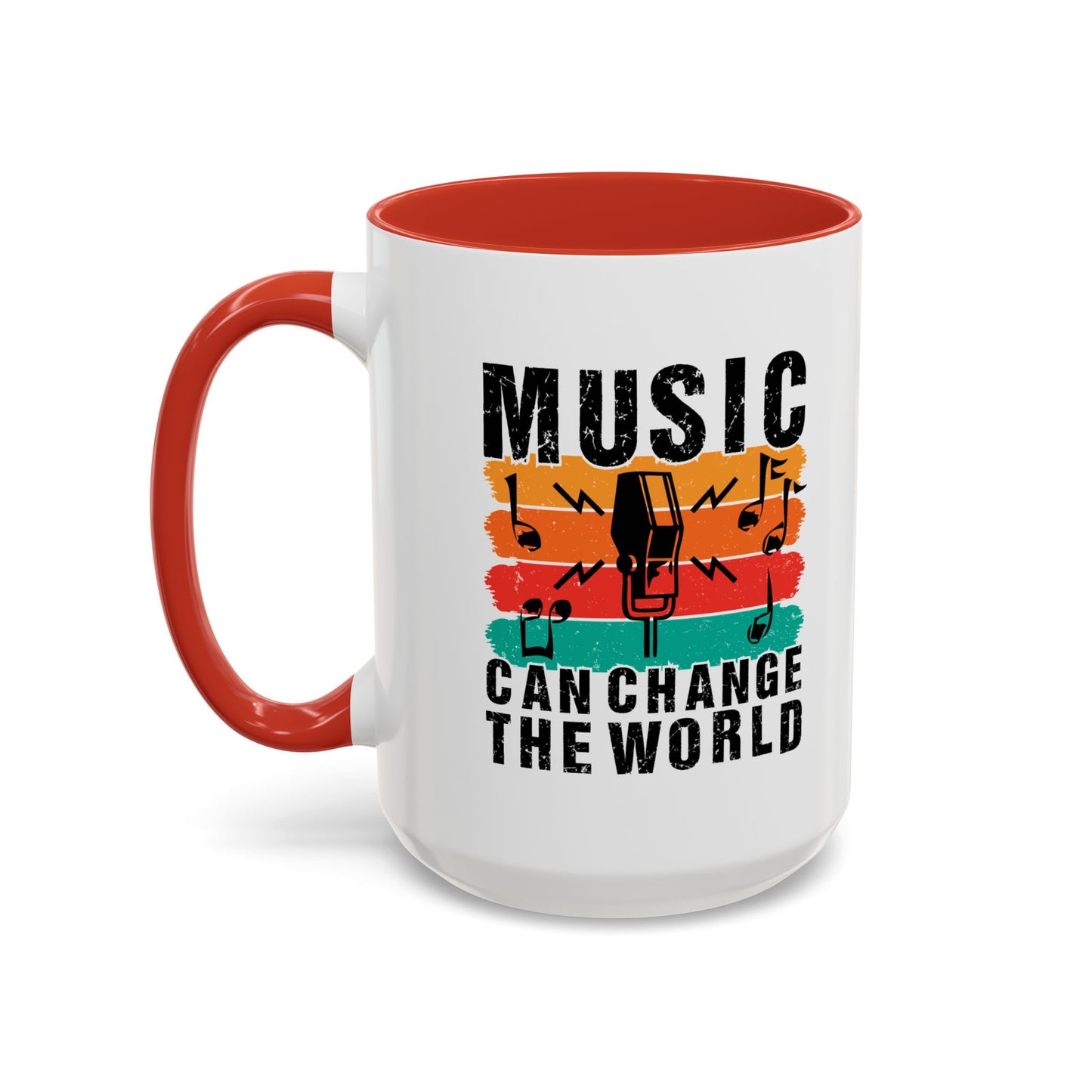 Music Can Change The World Accent Coffee Mug (11, 15oz)