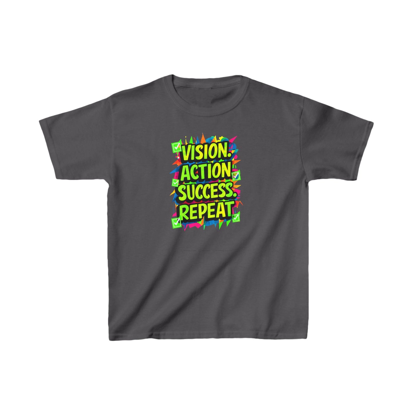 Vision Action Success Repeat Kids Heavy Cotton™ Tee