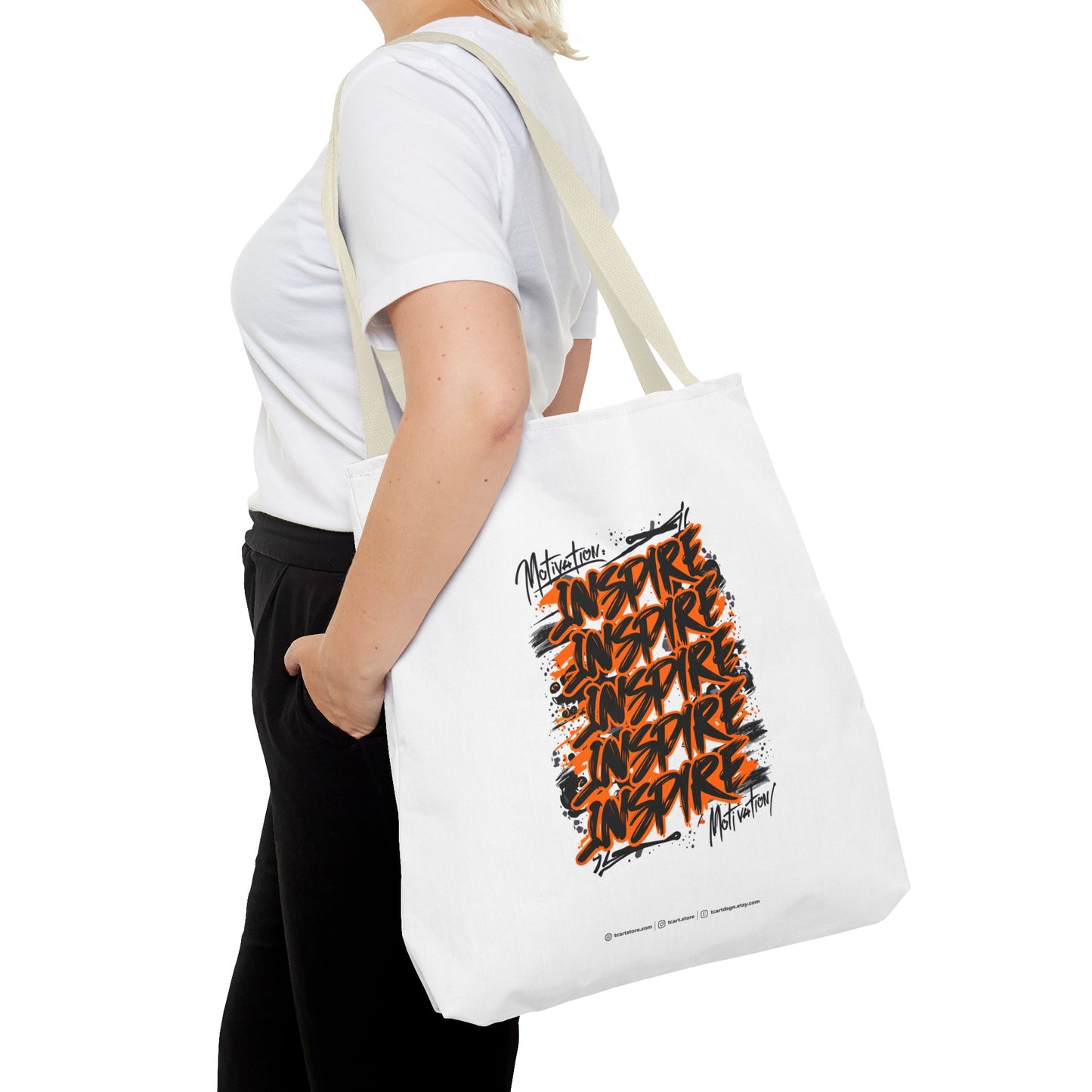 Motivation Inspire Motivation Tote Bag (AOP)