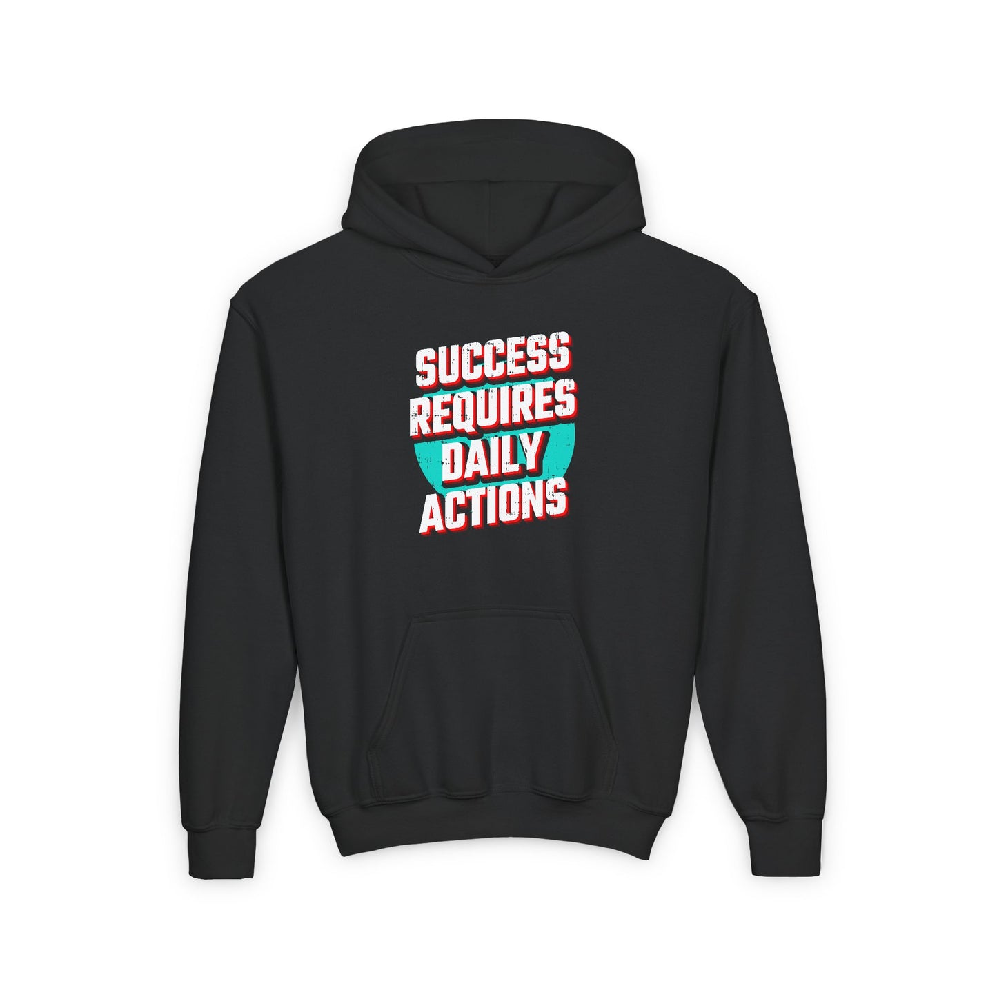 Success Requires Daily Actions Youth Heavy Blend Hooded Sweatshirt