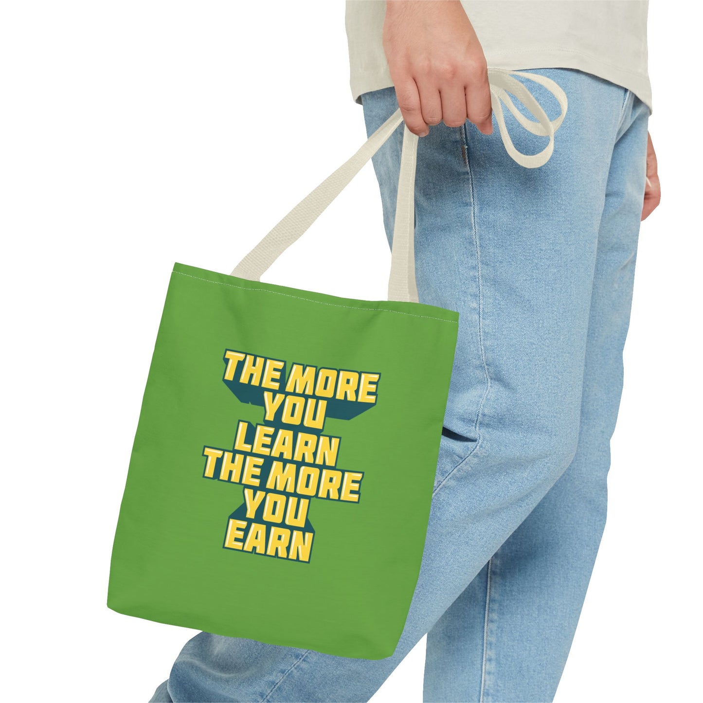 The More You Learn The More You Earn Tote Bag (AOP)
