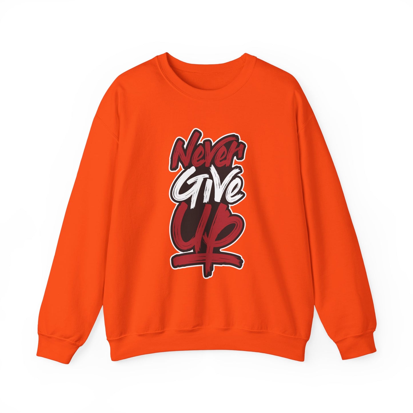 Never Give Up Unisex Heavy Blend™ Crewneck Sweatshirt