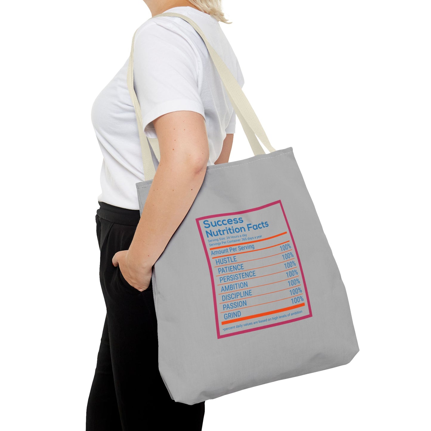 Success Nutrition Facts Tote Bag (AOP)