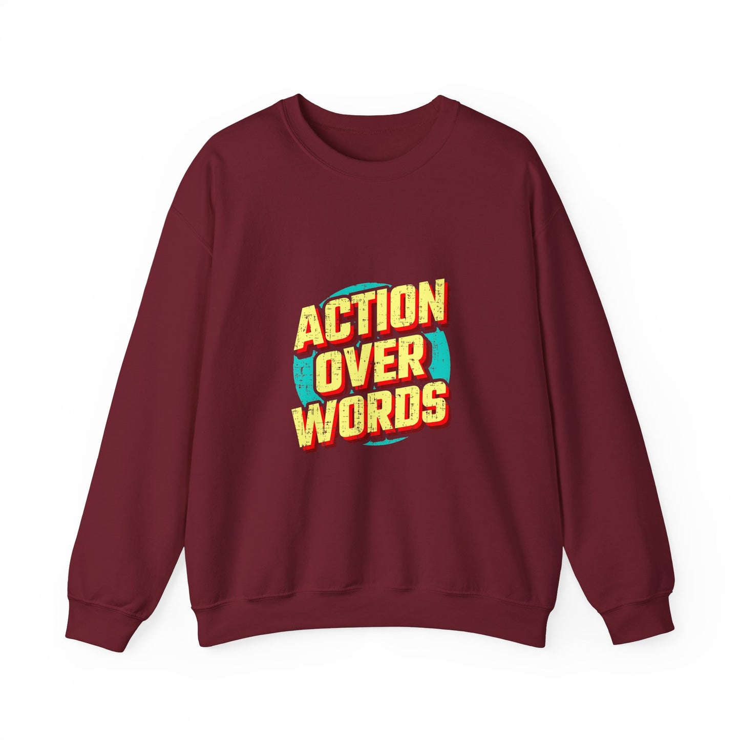 Action Over Words Unisex Heavy Blend™ Crewneck Sweatshirt