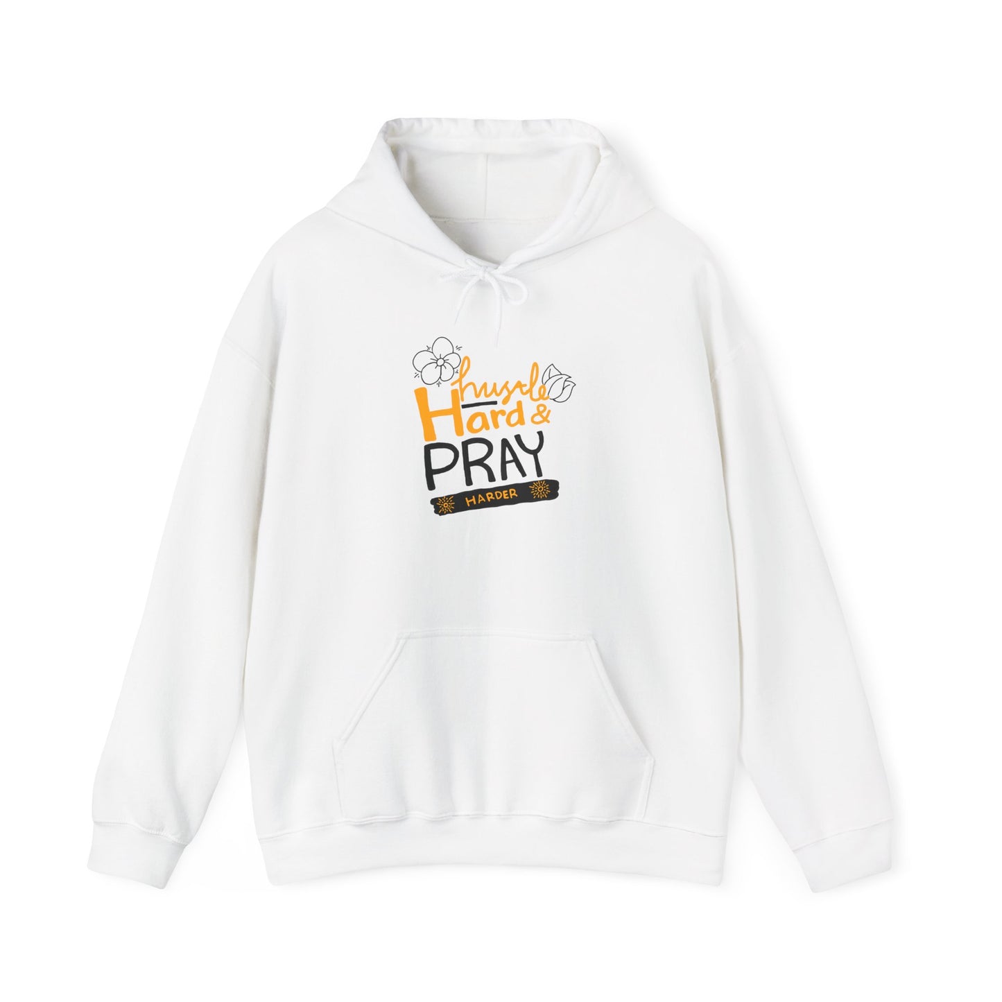 Hustle Hard And Pray Harder Unisex Heavy Blend™ Hooded Sweatshirt