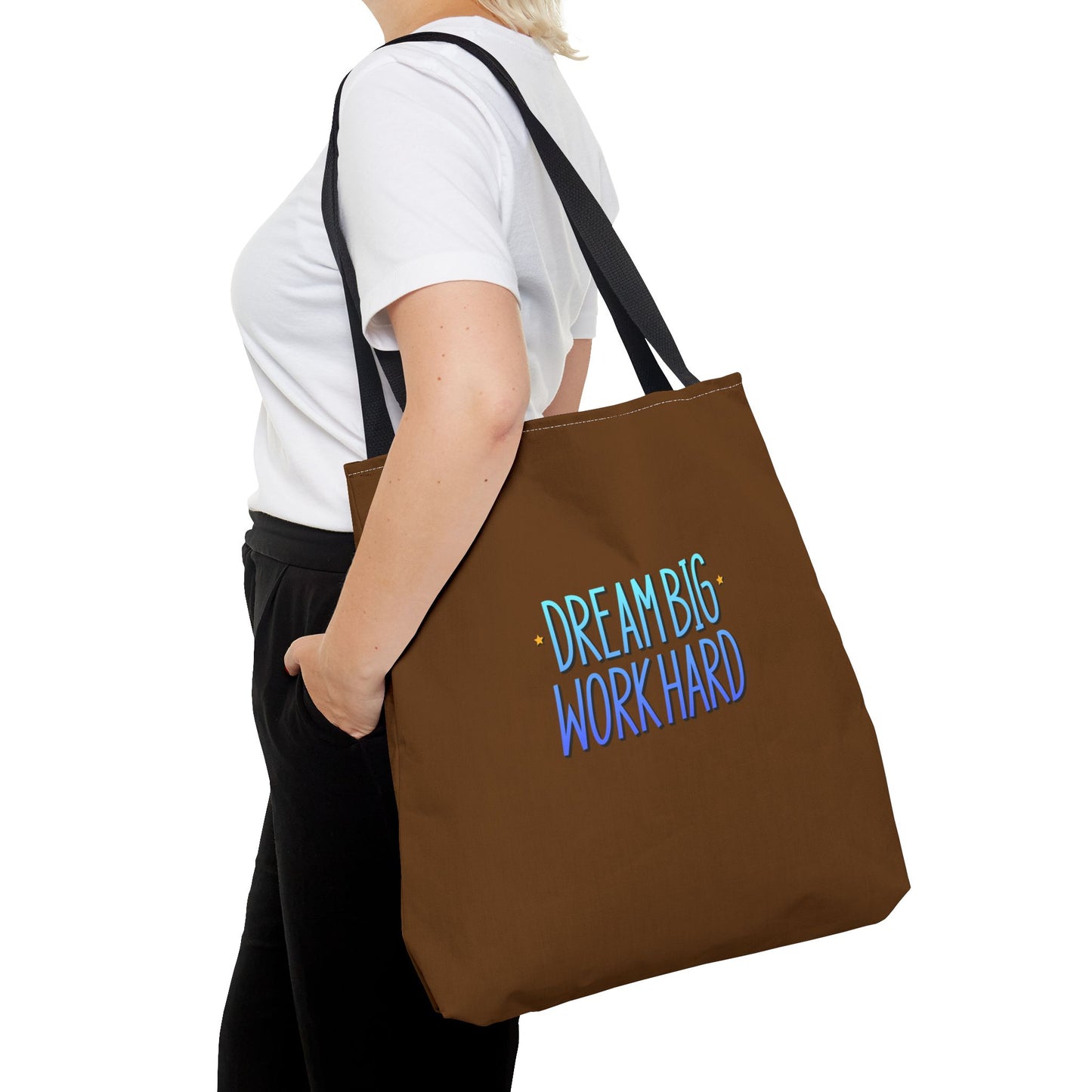 Dream Big Work Hard Tote Bag (AOP)