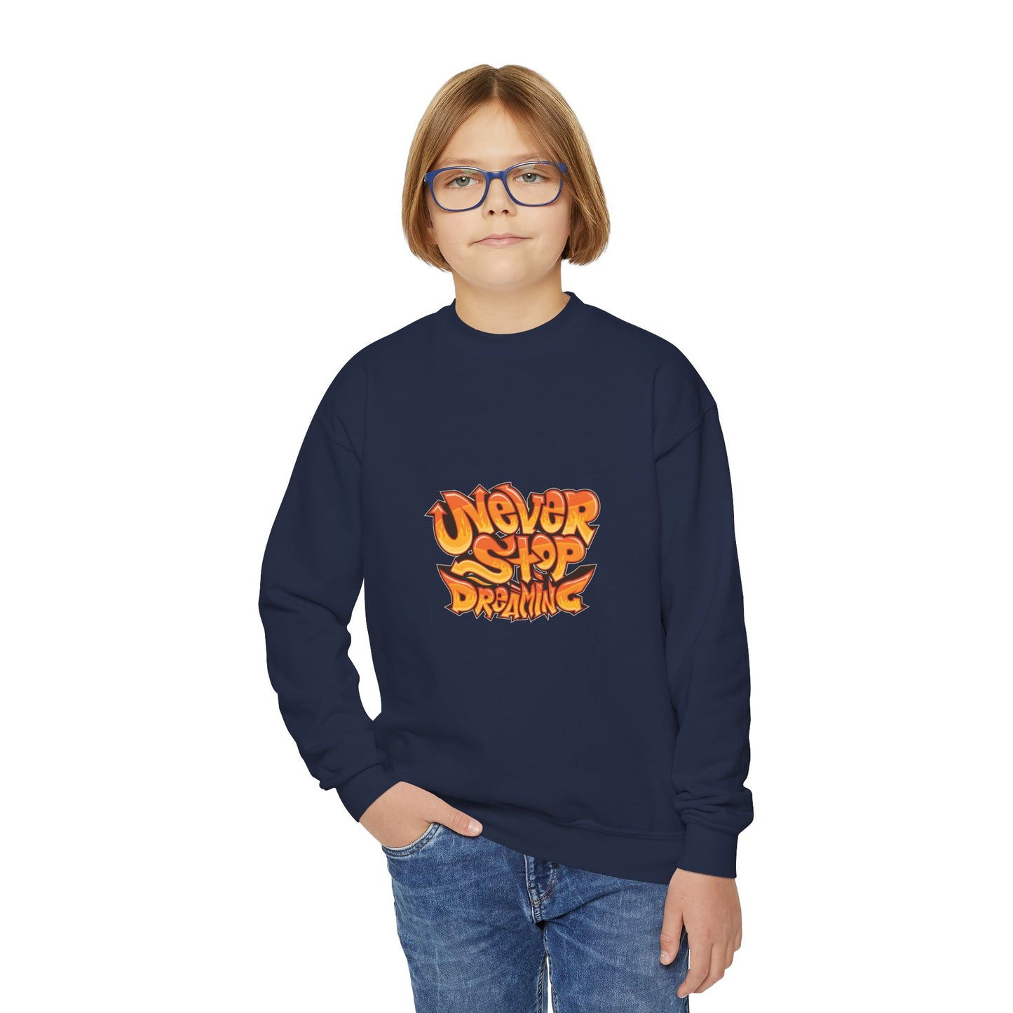 Never Stop Dreaming Youth Crewneck Sweatshirt