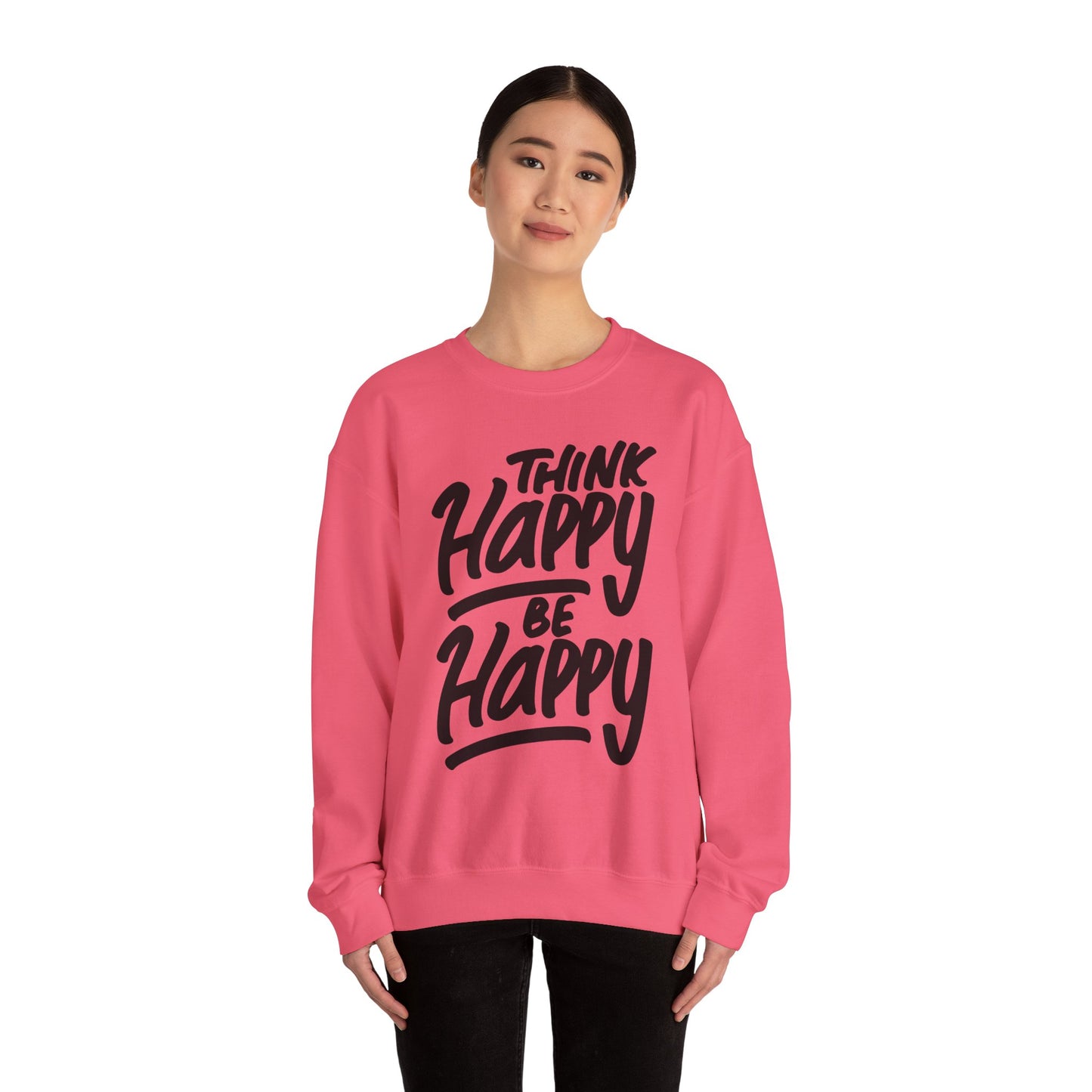 Think Happy Be Happy Unisex Heavy Blend™ Crewneck Sweatshirt