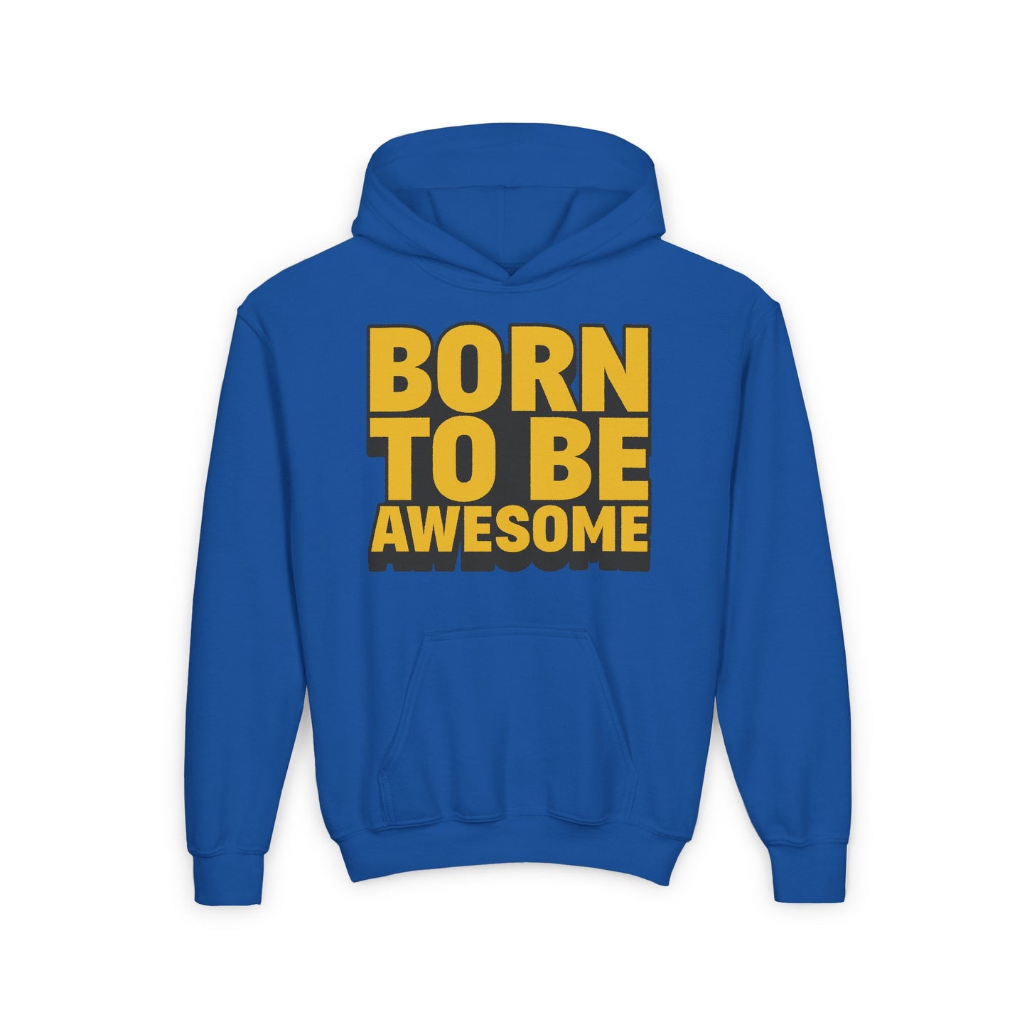 Born To Be Awesome Youth Heavy Blend Hooded Sweatshirt