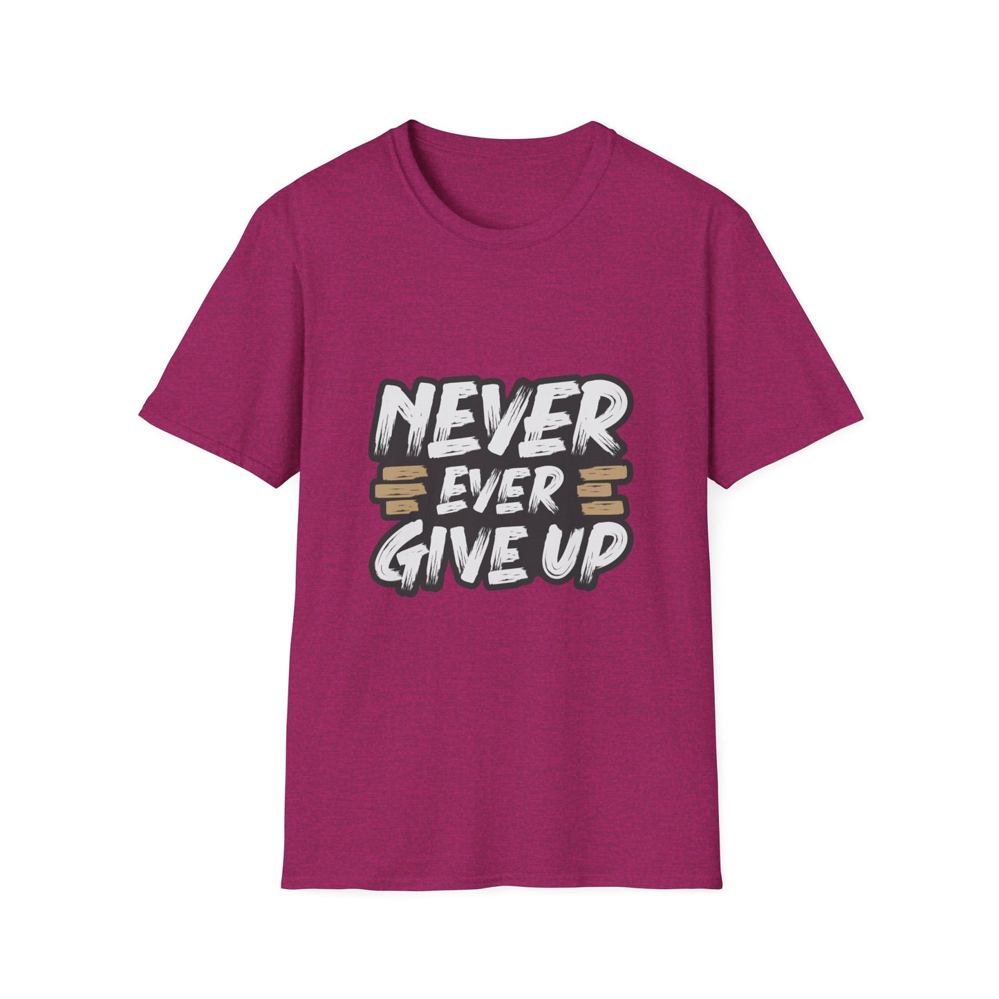 Never Ever Give Up Unisex Softstyle T-Shirt