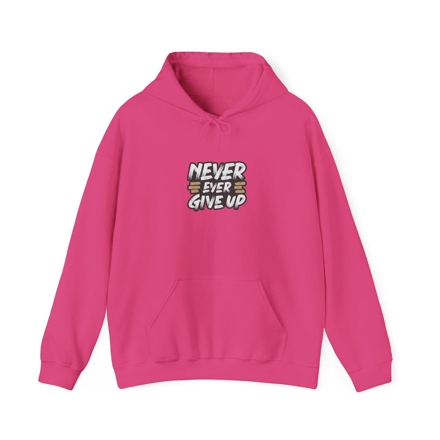 Never Ever Give Up Unisex Heavy Blend™ Hooded Sweatshirt
