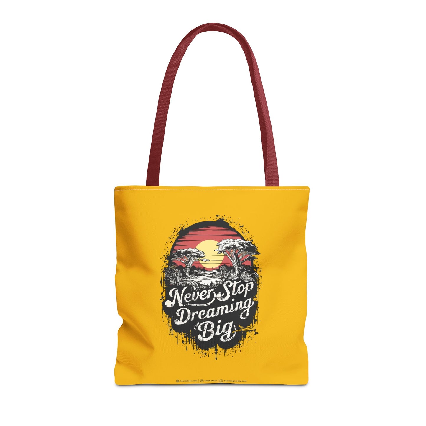 Never Stop Dreaming Big Tote Bag (AOP)