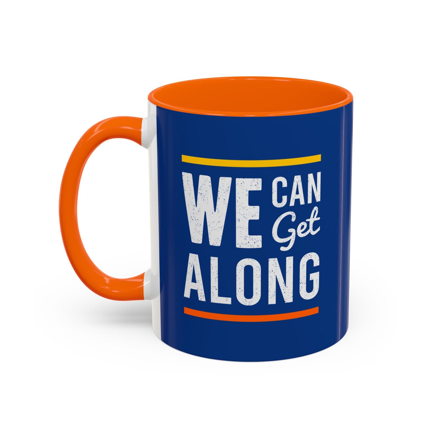We Can Get Along Accent Coffee Mug (11, 15oz)